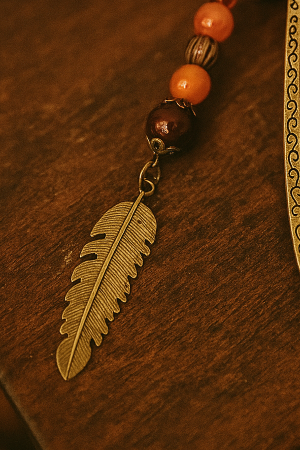 Boho Feather Bookmark