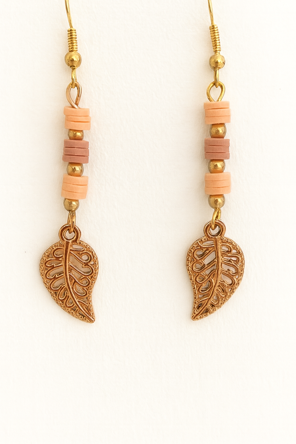 Handmade Boho Leaf Dangle Earrings
