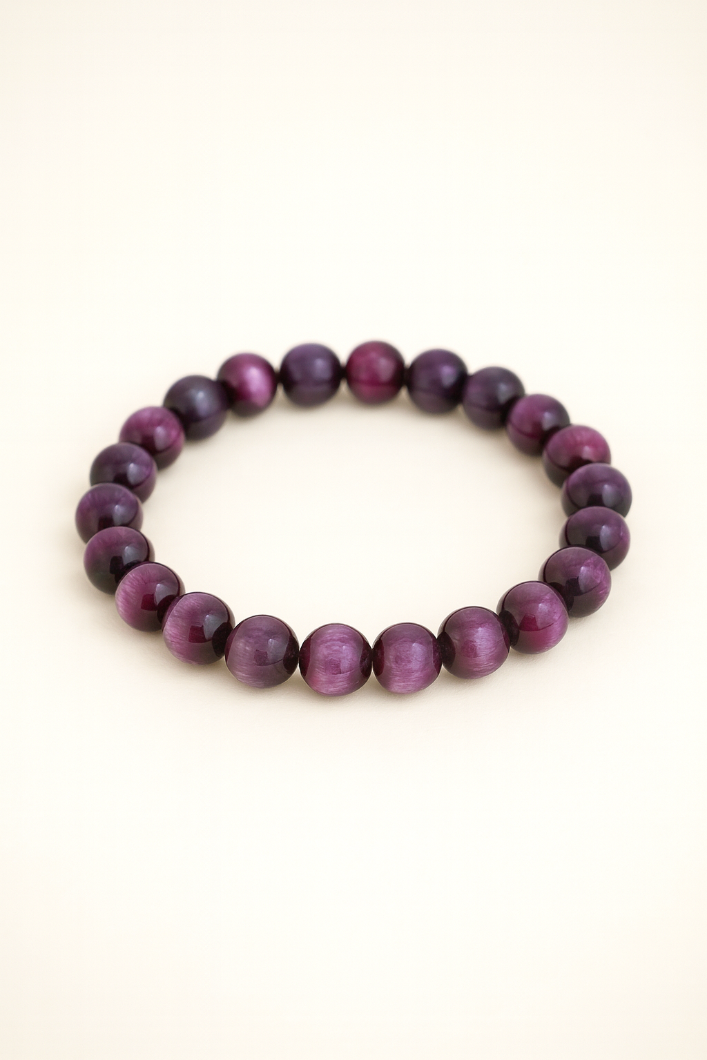 Deep Purple Gloss Beaded Bracelet