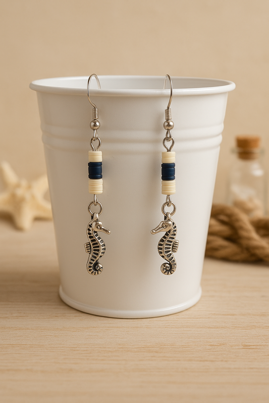 Nautical Seahorse Dangle Earrings