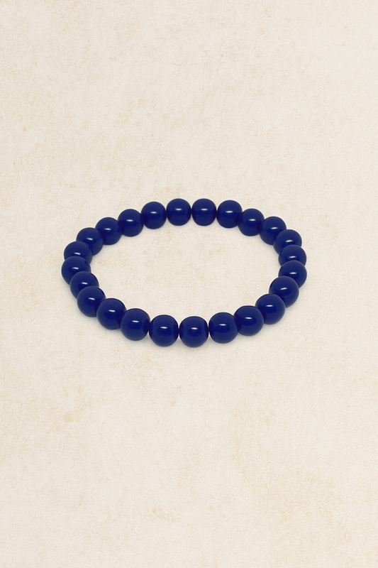 Royal Blue Beaded Stretch Bracelet