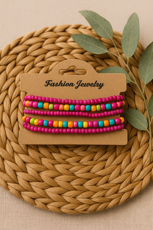 Colorful Beaded Bracelet Set