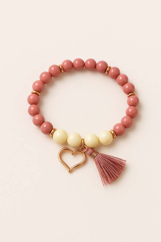 Blush Pink Beaded Bracelet