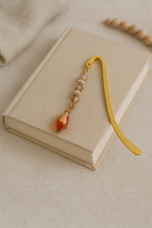 Elegant Handcrafted Bookmark with Sparkling Beads