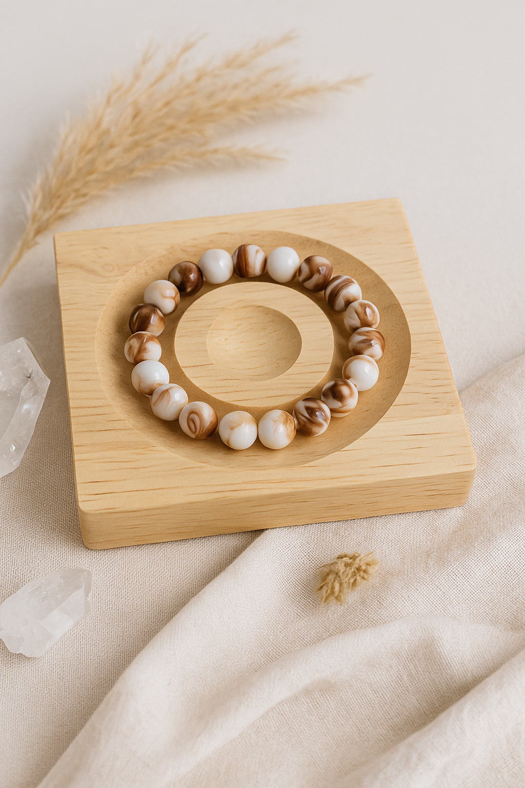 Marbled Effect Beaded Bracelet