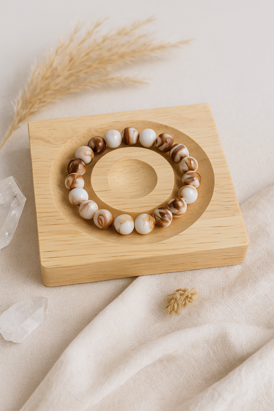 Marbled Effect Beaded Bracelet