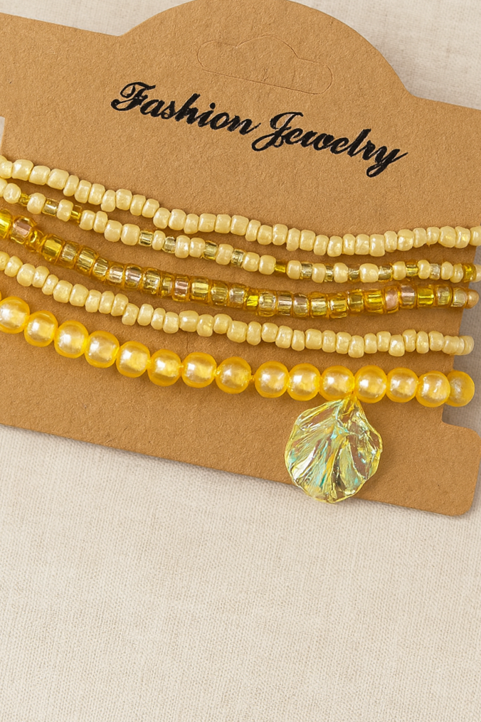 Sun-Kissed Beaded Bracelet Set