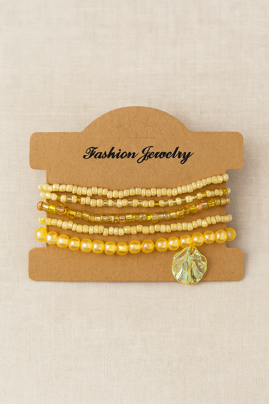 Sun-Kissed Beaded Bracelet Set