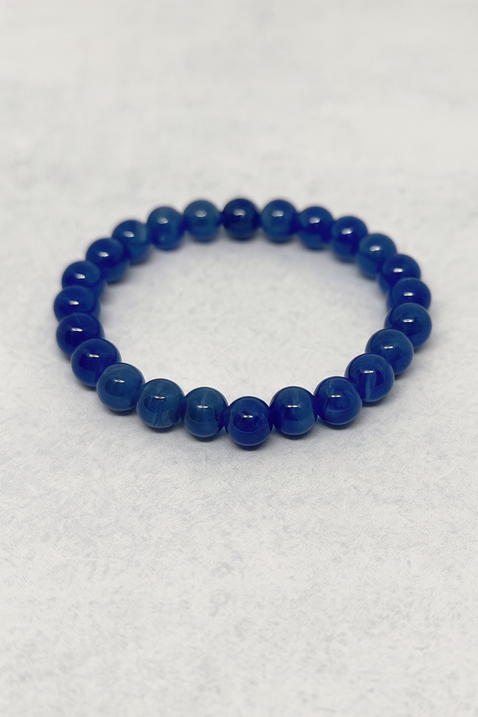 Deep Blue Beaded Bracelet