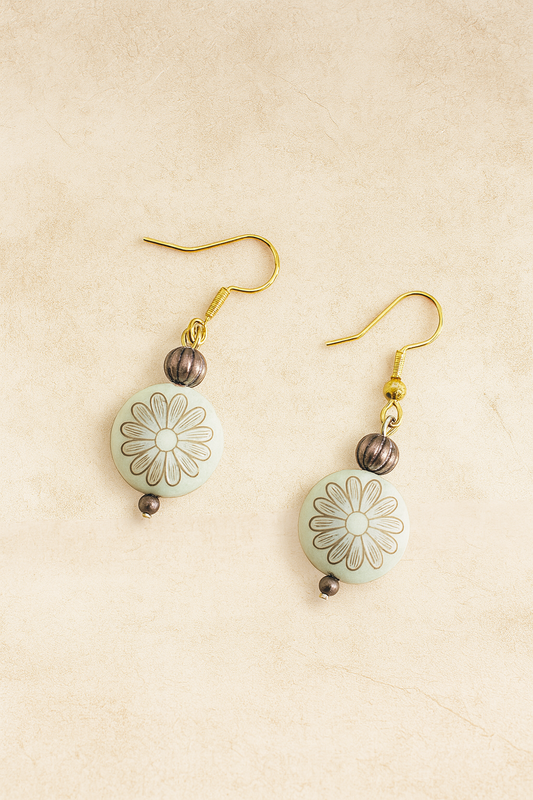 Handcrafted Floral Dangle Earrings