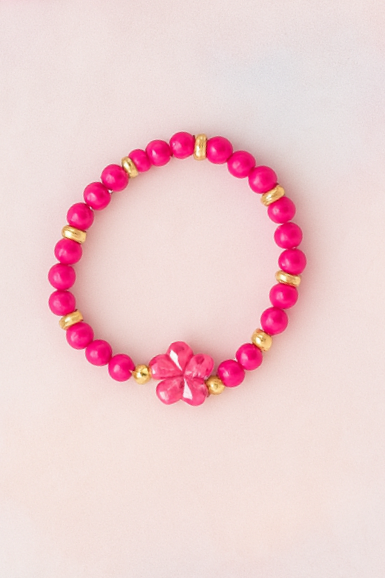 Colourful Beaded Flower Bracelets