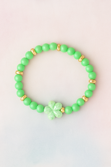 Colourful Beaded Flower Bracelets