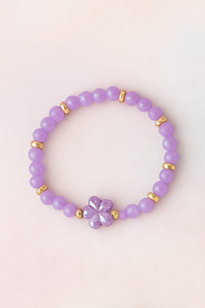 Colourful Beaded Flower Bracelets