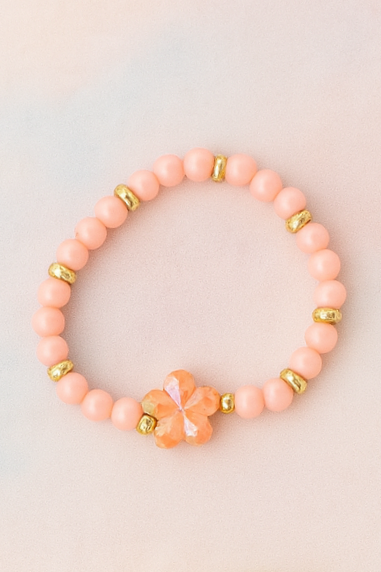 Colourful Beaded Flower Bracelets