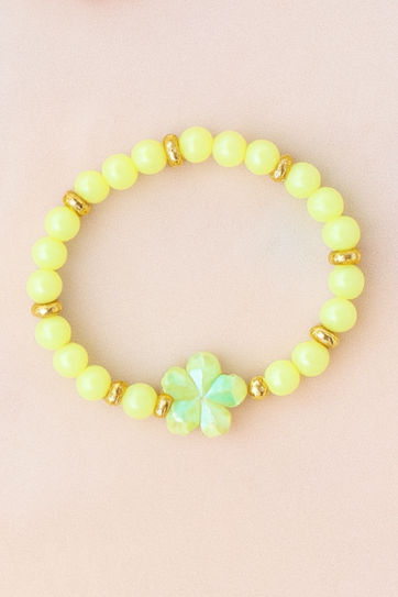 Colourful Beaded Flower Bracelets