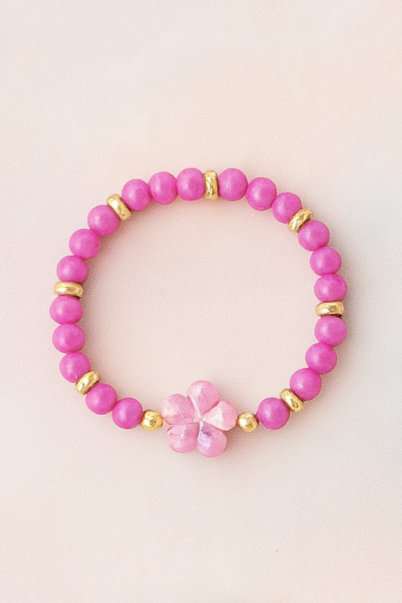 Colourful Beaded Flower Bracelets