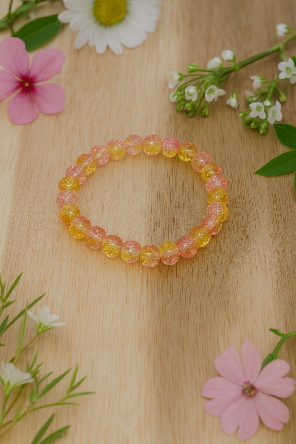 Sunset Sparkle Beaded Bracelet