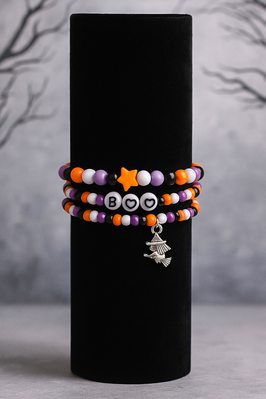 Spooky Cute Kids Halloween Bracelet Set