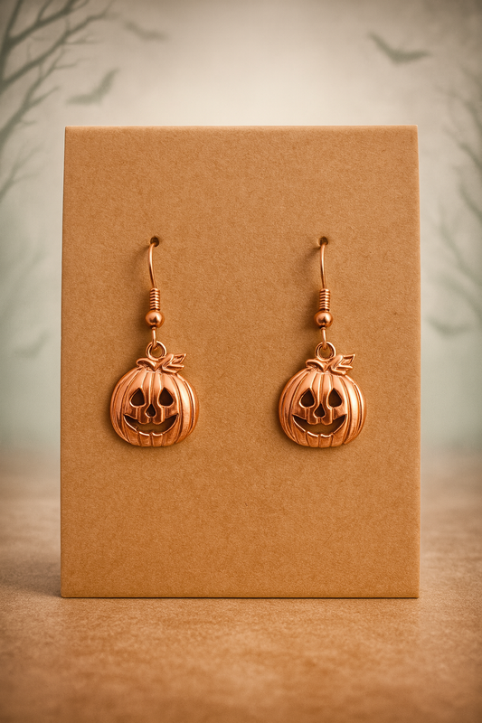 Pumpkin Jack-O’-Lantern Earrings