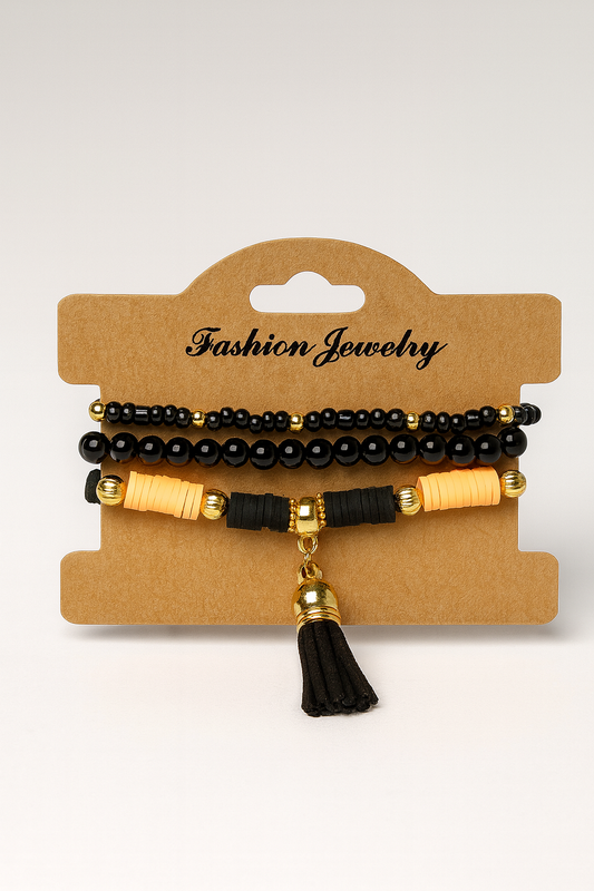 Triple Stack Beaded Bracelet Set