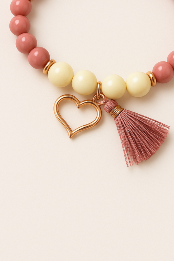 Blush Pink Beaded Bracelet